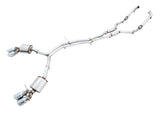 AWE Touring Edition Exhaust for Audi B9 S5 Coupe - Chrome Silver 102mm Tips - Primary